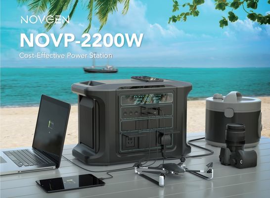 2200W 휴대용 발코니 발전소 재생 에너지 배터리 저장력 발전소