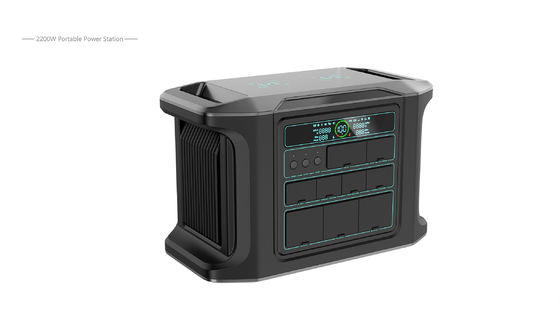 휴대용 발전소 2200W 재생 에너지 배터리 저장 공간 외부 에너지 저장